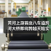 黄河上游首座八车道跨河大桥即将跨越天险实现“牵手”(图4) 黄河上游首座八车道跨河大桥即将跨越天险实现“牵手”(图4)