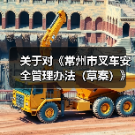 关于对《常州市叉车安全管理办法(草案)》公开征求意见的公告(图3) 关于对《常州市叉车安全管理办法(草案)》公开征求意见的公告(图3)