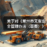 关于对《常州市叉车安全管理办法(草案)》公开征求意见的公告(图4) 关于对《常州市叉车安全管理办法(草案)》公开征求意见的公告(图4)
