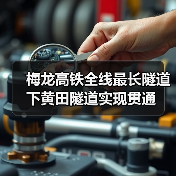 梅龙高铁全线最长隧道下黄田隧道实现贯通(图2) 梅龙高铁全线最长隧道下黄田隧道实现贯通(图2)