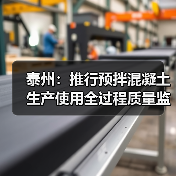 泰州:推行预拌混凝土生产使用全过程质量监管(图1) 泰州:推行预拌混凝土生产使用全过程质量监管(图1)