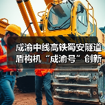 成渝中线高铁蜀安隧道盾构机“成渝号”创新始发 攻克施工难题(图1) 成渝中线高铁蜀安隧道盾构机“成渝号”创新始发 攻克施工难题(图1)