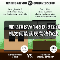 宝马格BW145D-3压路机为何能实现高效作业与舒适驾驶？（图2）