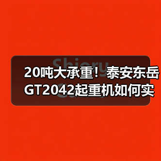 20吨大承重！泰安东岳GT2042起重机如何实现高效稳定起重？（图2）