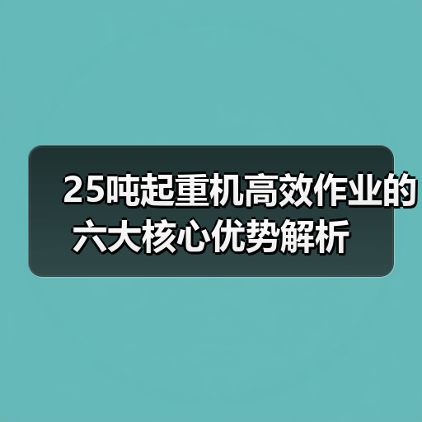 25吨起重机高效作业的六大核心优势解析(图2) 25吨起重机高效作业的六大核心优势解析(图2)