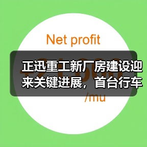 正迅重工新厂房建设迎来关键进展,首台行车设备顺利上梁(图1) 正迅重工新厂房建设迎来关键进展,首台行车设备顺利上梁(图1)