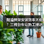 隧道拱架安装效率太低?三臂台车让施工提速50%(图2) 隧道拱架安装效率太低?三臂台车让施工提速50%(图2)