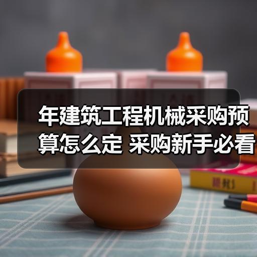 年建筑工程机械采购预算怎么定 采购新手必看的费用拆解思路