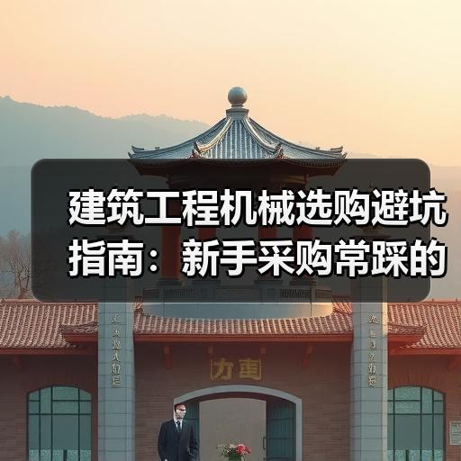 建筑工程机械选购避坑指南：新手采购常踩的5个参数误区