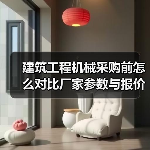 建筑工程机械采购前怎么对比厂家参数与报价