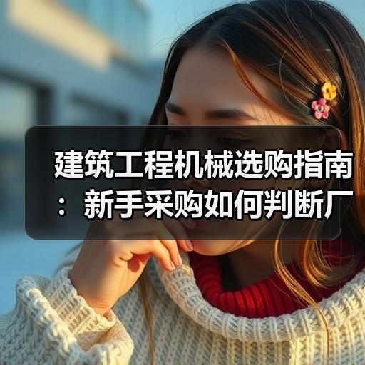 建筑工程机械选购指南：新手采购如何判断厂家实力与设备参数