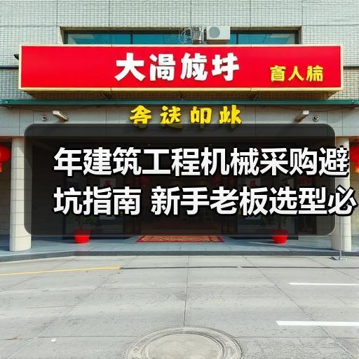 年建筑工程机械采购避坑指南 新手老板选型必看这几点
