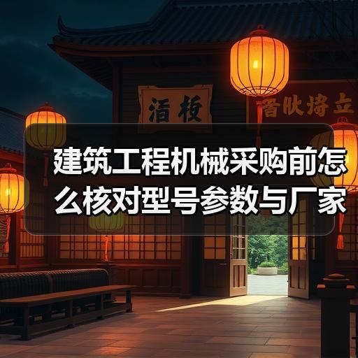 建筑工程机械采购前怎么核对型号参数与厂家报价